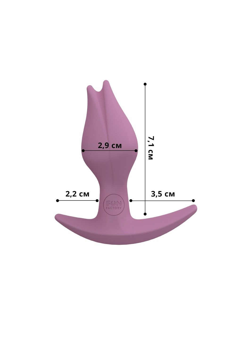 Анальна пробка BOOTIE FEM, рожева, у вигляді бутона, діаметр 2,9 см, тонкий обмежувач Fun Factory (339866106)