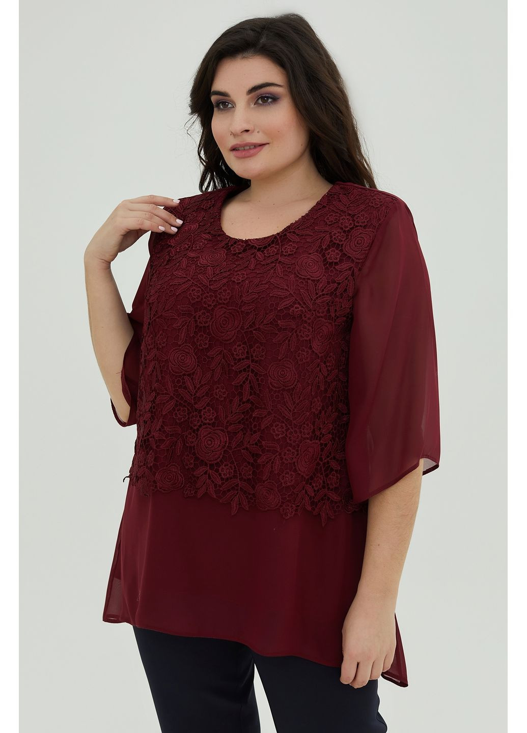 Жіноча туніка з шифону вільного крою All Posa (ap101142p) A'll Posa (360919974)