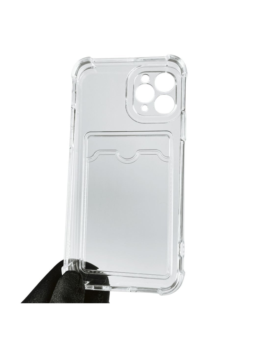 Чохол для iPhone 11 Pro з бронь кутами з кишенею для візиток карток k-pop на айфон 11 про прозорий Apple (366023502)