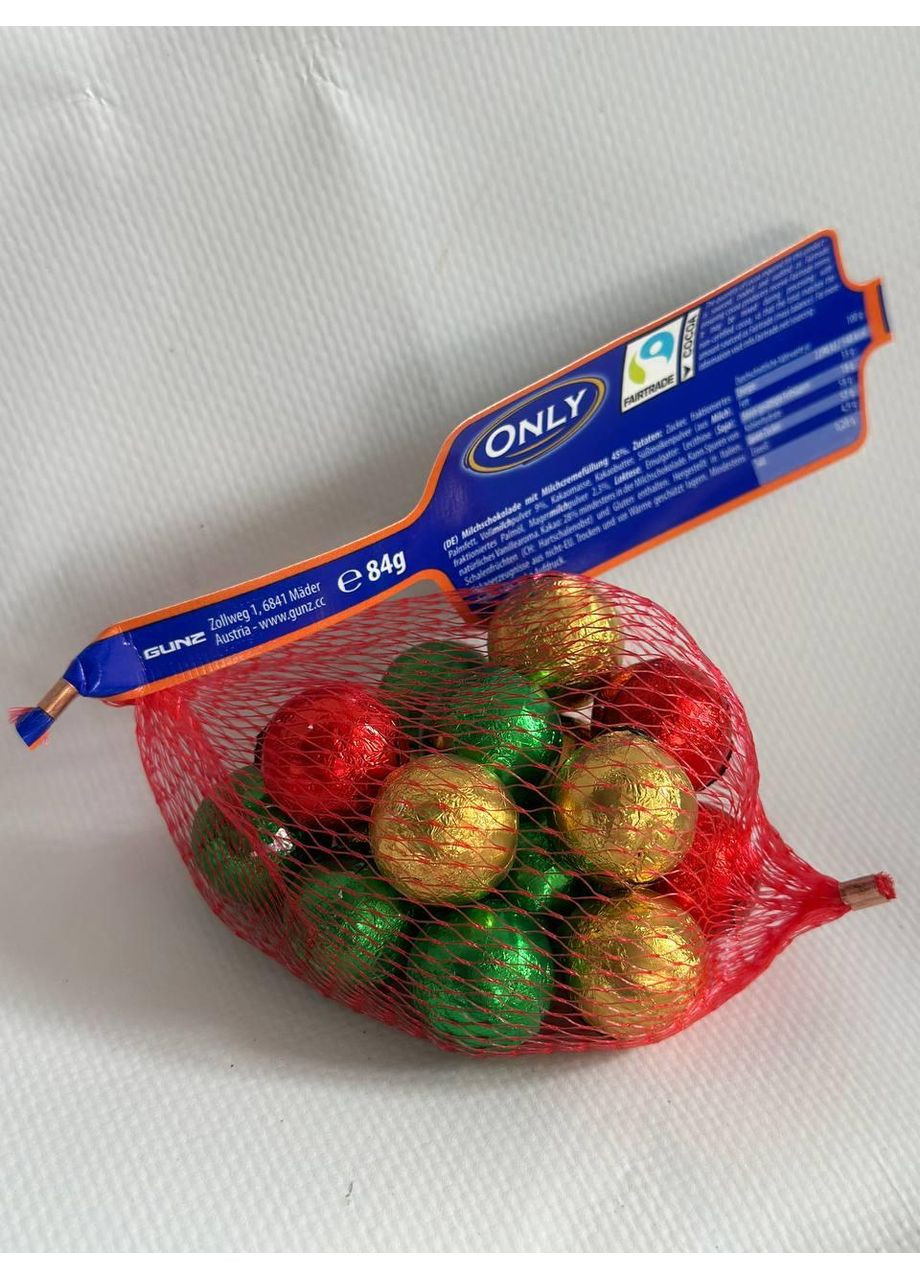 Шоколад молочный Шарики сеточка 84 г Only (369622473)