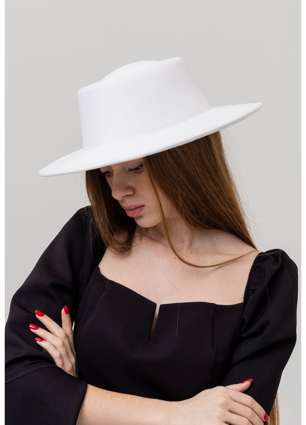 Шляпа канотье гамблер унисекс с круглой тулией (поля 8 см) с регулировкой размера No Brand (362346457)