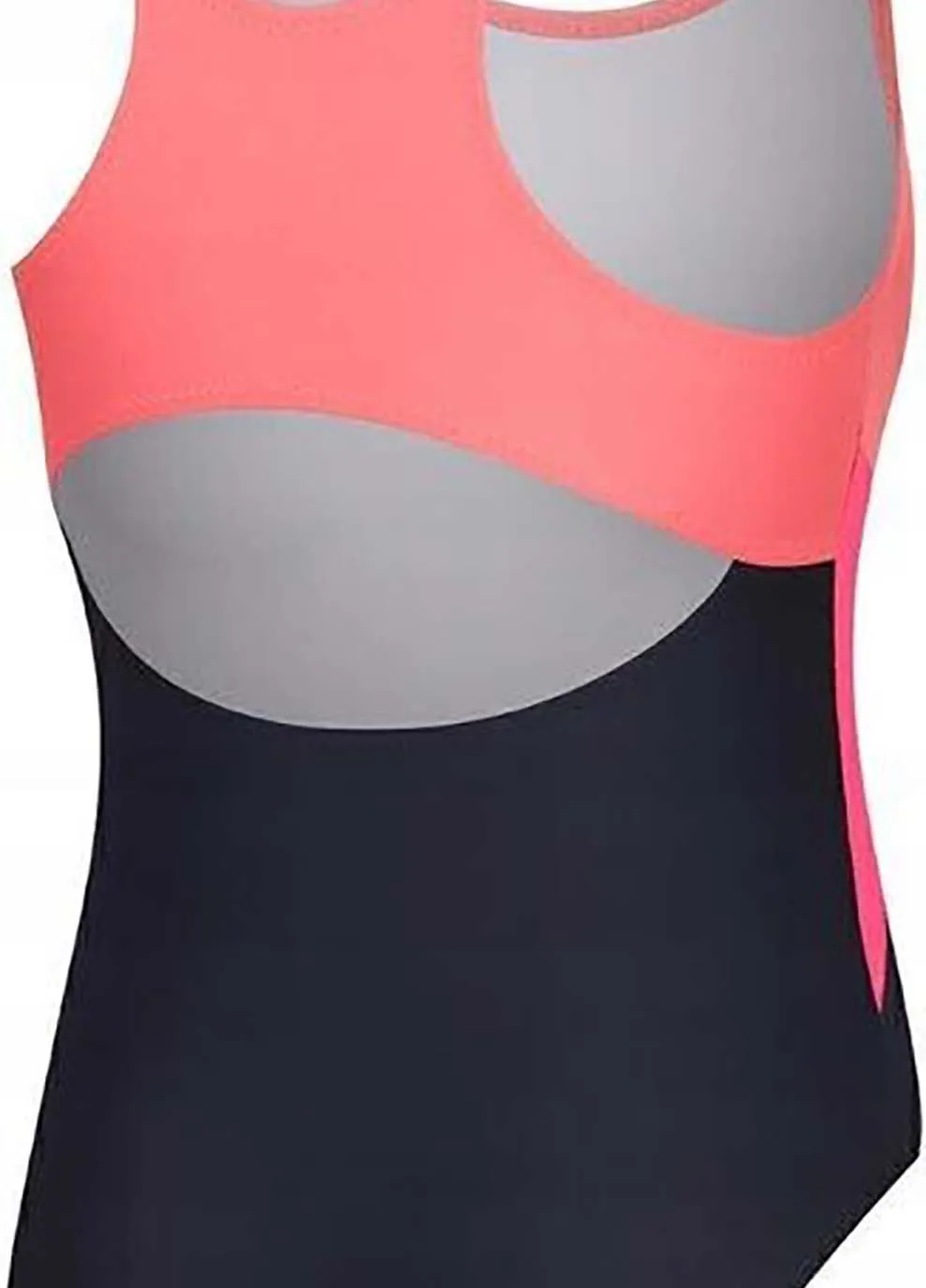 Комбінований літній купальник для дівчат swimsuit pola лососевий, чорний Aqua Speed