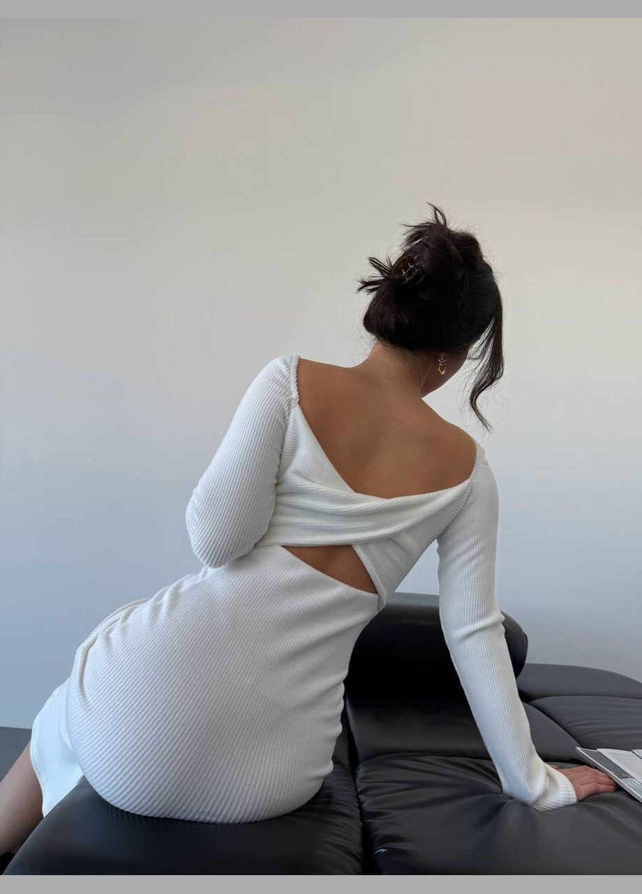 Молочна ділова, кежуал, вечірня елегантна жіноча сукня футляр No Brand однотонна