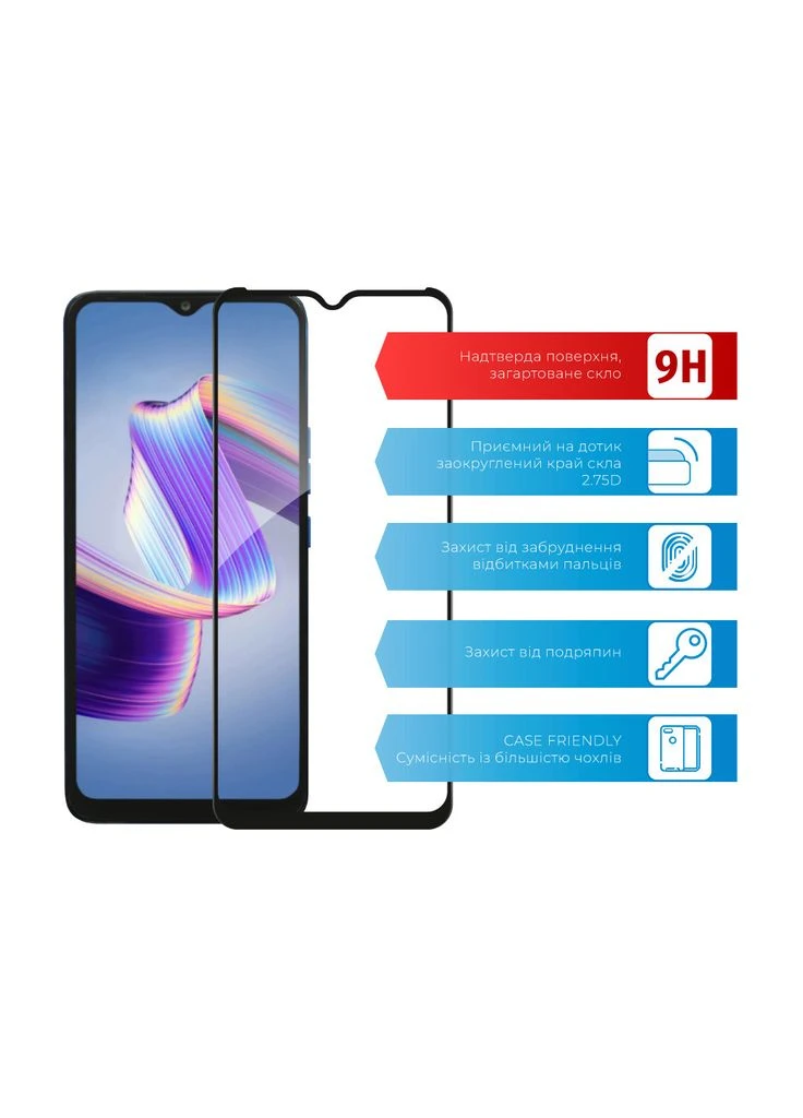 Стекло защитное (m422205) ACCLAB Full Glue Tecno Pop 5 LTE (367064421)