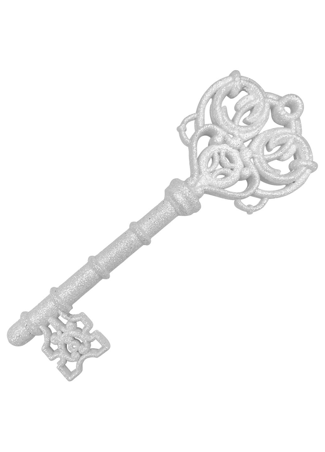 Елочная игрушка Ключик 15х5,5Х1,5 см белый MIS LT (365627815)