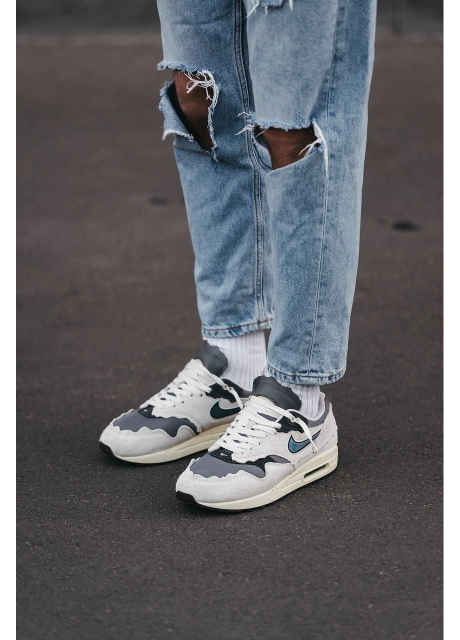 Бежевые демисезонные кроссовки мужские nike air max 1 protection pack найк аир макс No Brand