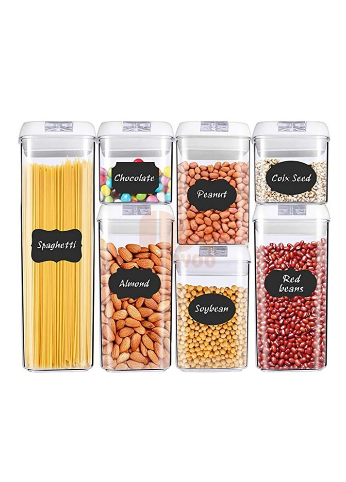 Комплект Контейнерів для Сипучих з 7 шт - Біла Кришка Comshop (301538006)