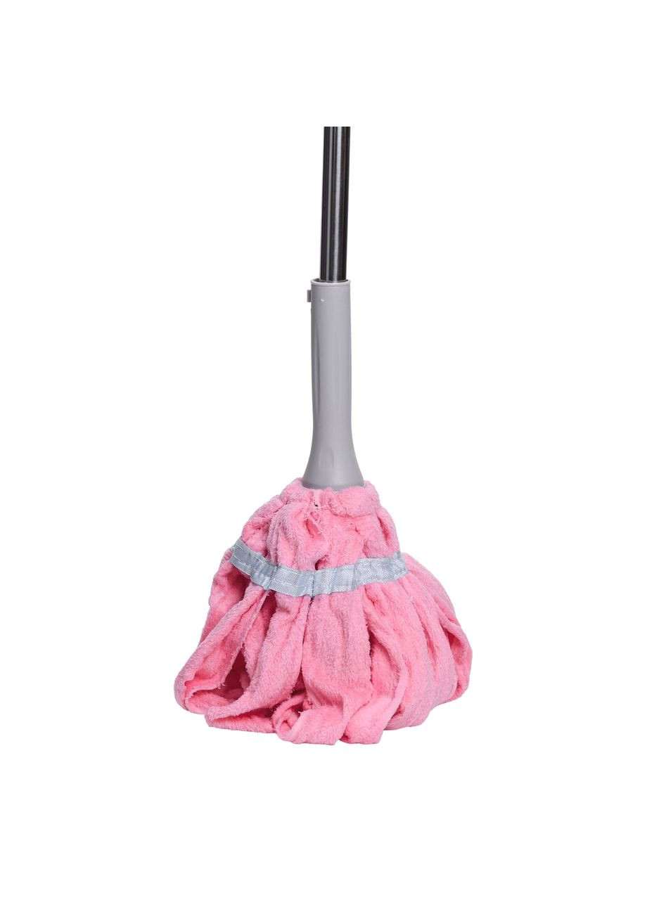 Швабра телескопическая для мытья пола розовая универсальная швабра с самоотжимом для уборки микрофибра ProDobro (364191757)