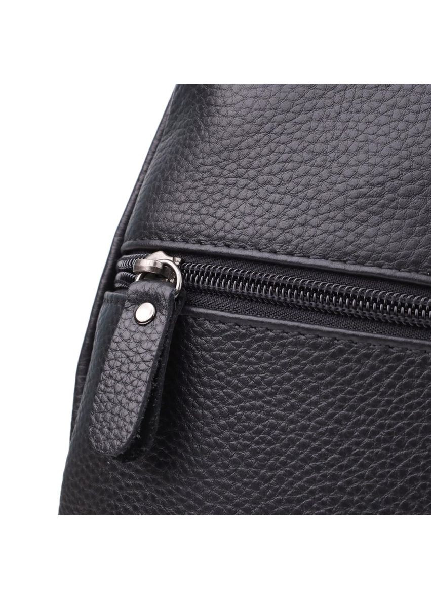 Сумка слинг через плечо мужская кожаная для телефона и для документов средняя Черный 39032 Vintage (351403605)