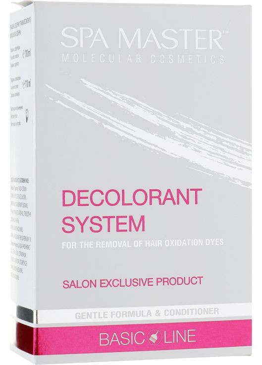 Система для удаления стойких красок из волос Decolorant System Gentle Formula & Conditioner 2x110ml (791354-67830) Spa Master (368618518)
