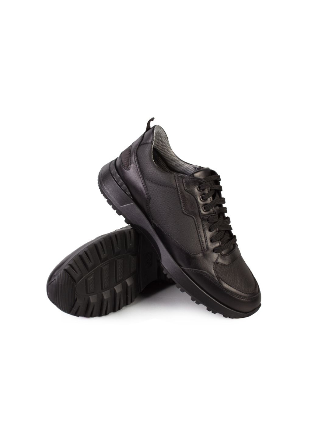 Черные демисезонные кроссовки мужские бренда 9200556_(1) ModaMilano