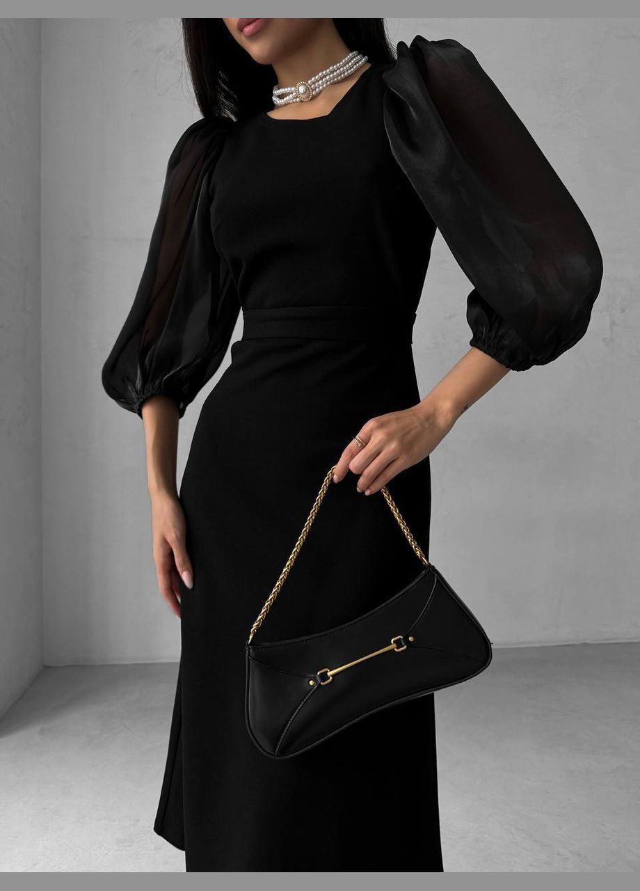 Чорна святковий, вечірня сукня Garna однотонна