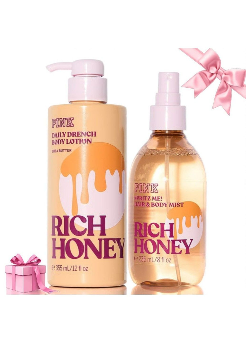 Набір & Pink RICH HONEY Hair & Body Mist + Lotion Victoria's Secret (355267175)