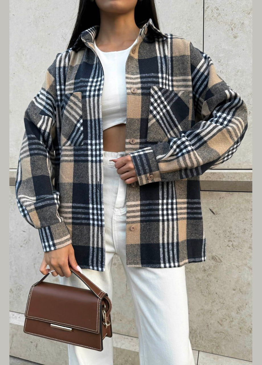 Цветная повседневный, кэжуал рубашка в клетку Jadone Fashion