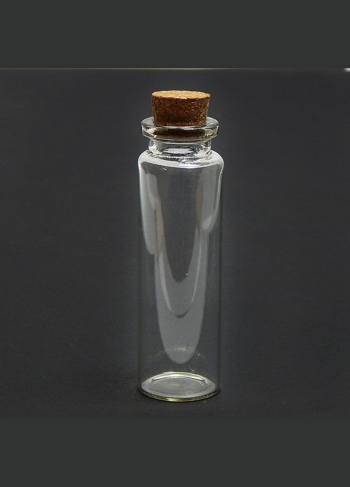 Пляшечка скляна маленька з корком, 70х22 мм, 18 мл No Brand (341730799)