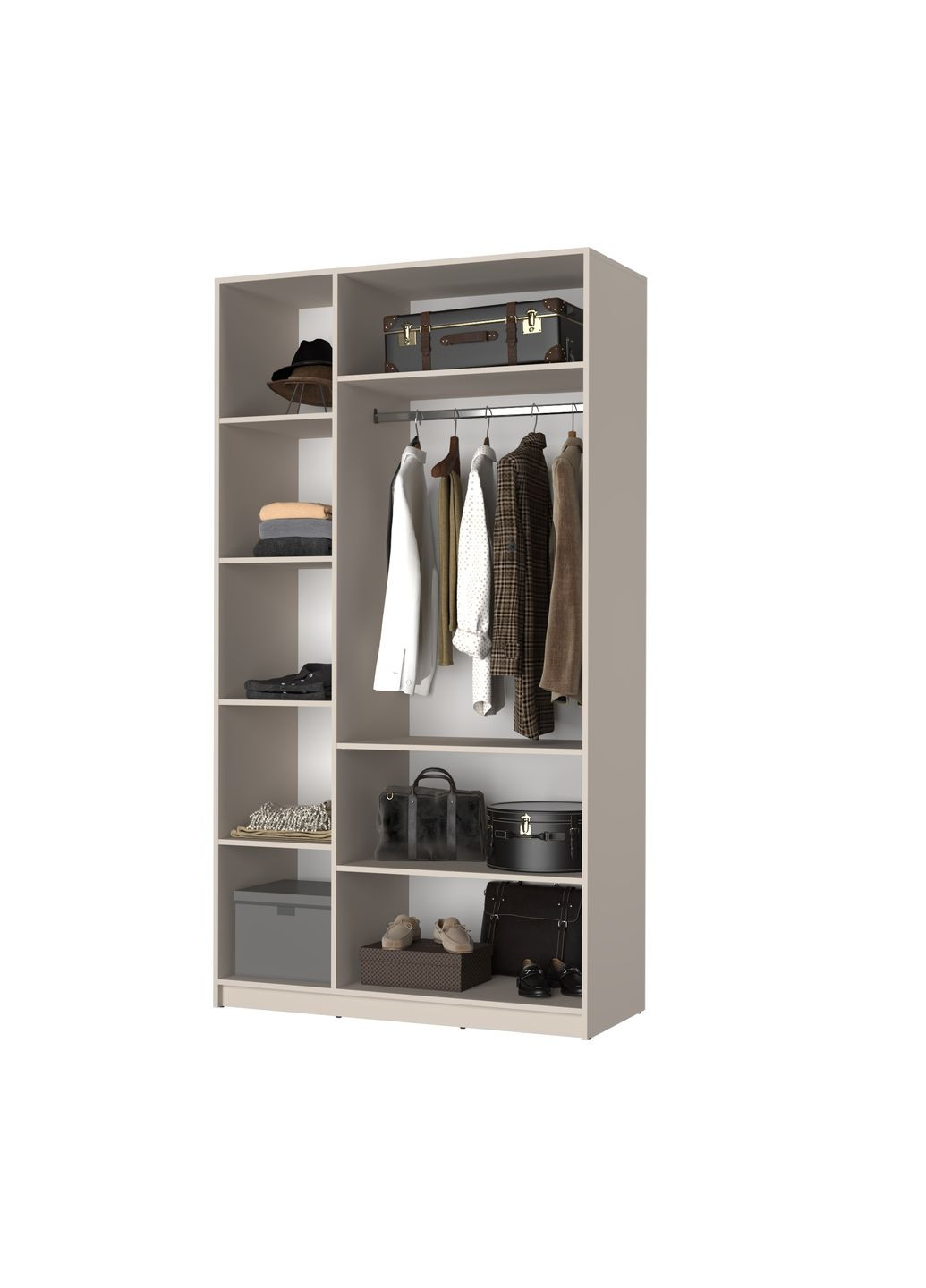 Шкаф 3-дверный Оскар ДСП BG, комплект полок 120x52x220 см (MBS-4551) MebelStar (366427552)