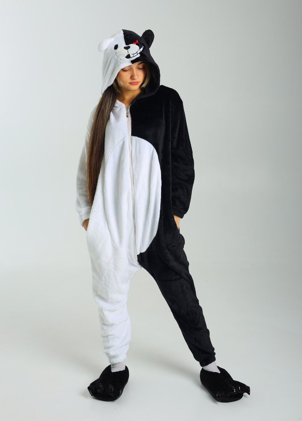 Кигуруми пижама Монокума детская черно белая плюшевая Lalapka (368670409)