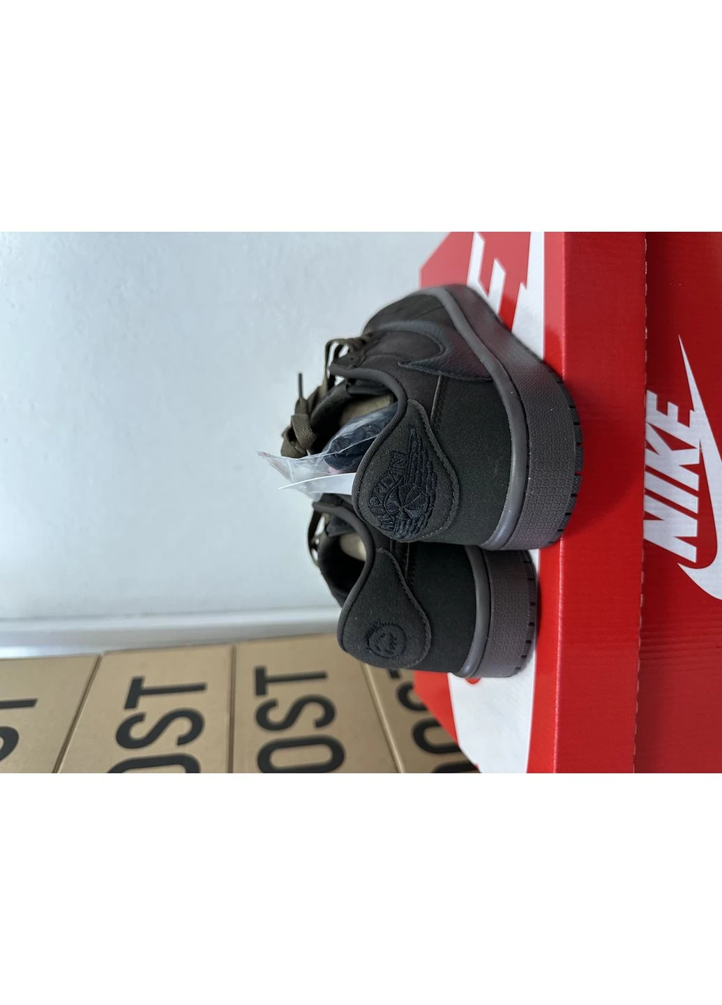 Комбіновані кросівки чоловічі nike jordan 1 low og travis scott brown найк аір джордан демісезон No Brand