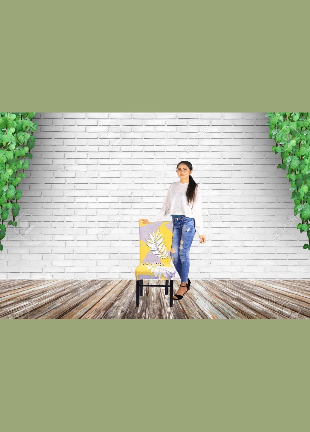 Набір декоративних чохлів для стільців з візерунками Modern Cover 2 шт No Brand (344547823)