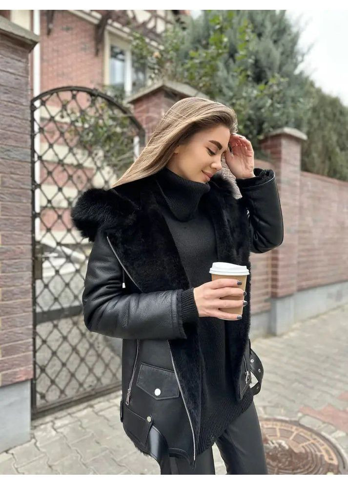 Дубленка с капюшоном Garna (365409432)