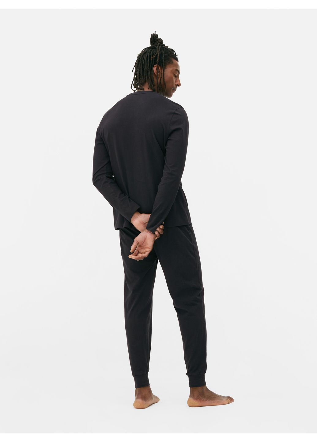 Лонгслів для сну,чорний з принтом, Primark чорний домашні