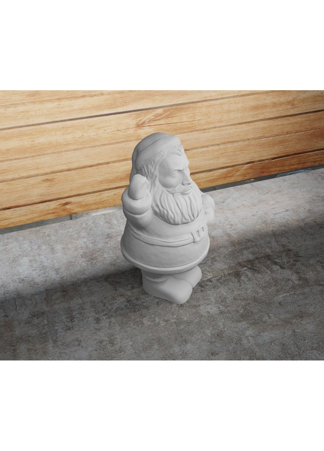 Фігурка. Рокобільний Санта Клаус (святий Миколай, дід мороз) з піднятою рукою ЗаСвіт (280940475)