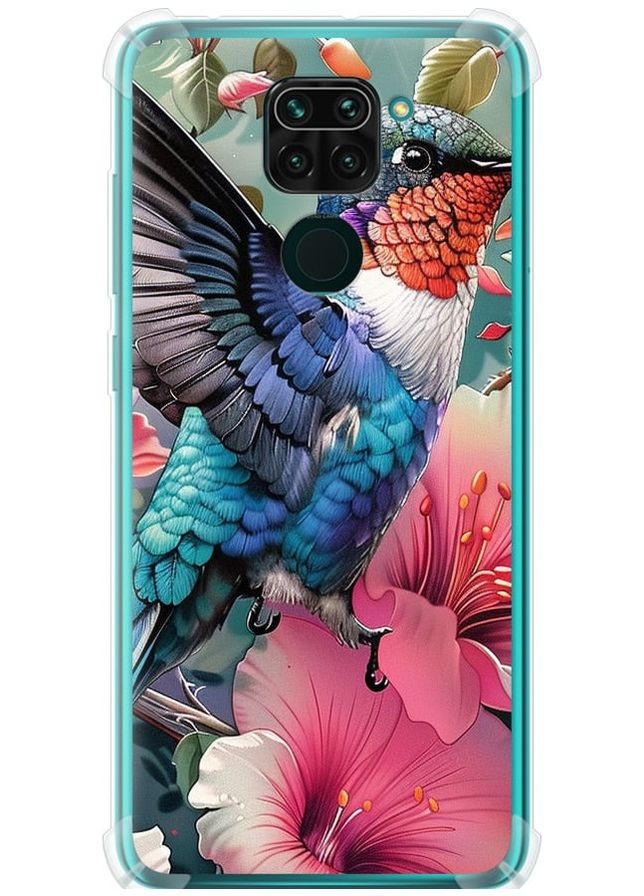 Силикон с усиленными углами чехол 'Сказочная колибри' для Endorphone Xiaomi Redmi Note 9 (285784521)