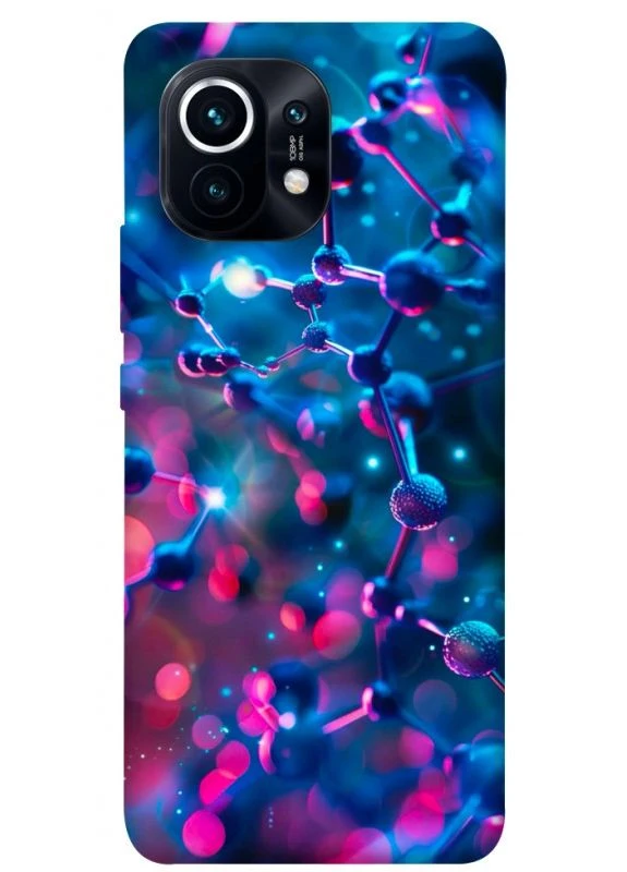 Чехол с принтом для Xiaomi Mi 11 / для Ксяоми, сяоми, ксиоми ми 11 Neon molucula No Brand (338608110)