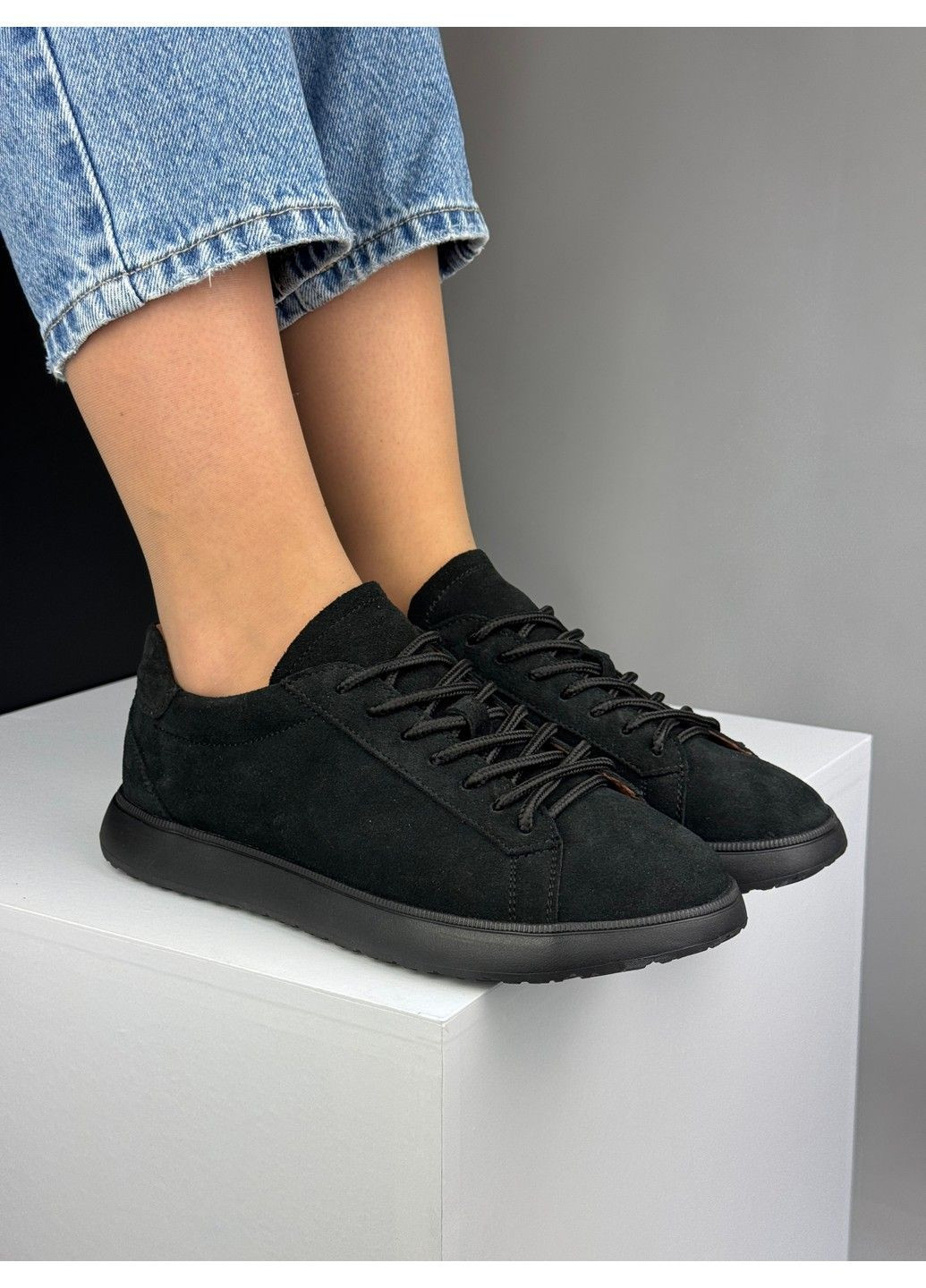 373 Анатомические Кроссовки Замшевые Бежевые No Brand чёрные демисезоны (335365755)