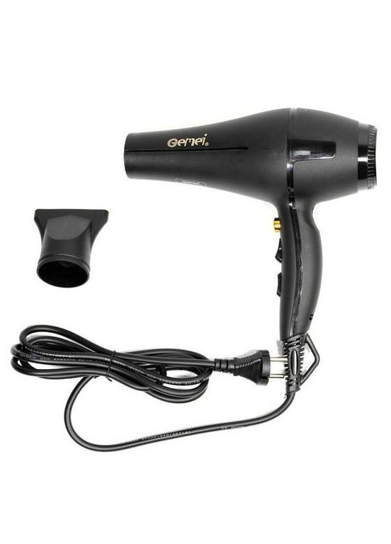 Профессиональный фен для сушки и укладки волос с регуляцией скорости и температуры 2400 Вт GM 1763 Pro Gemei (306716608)