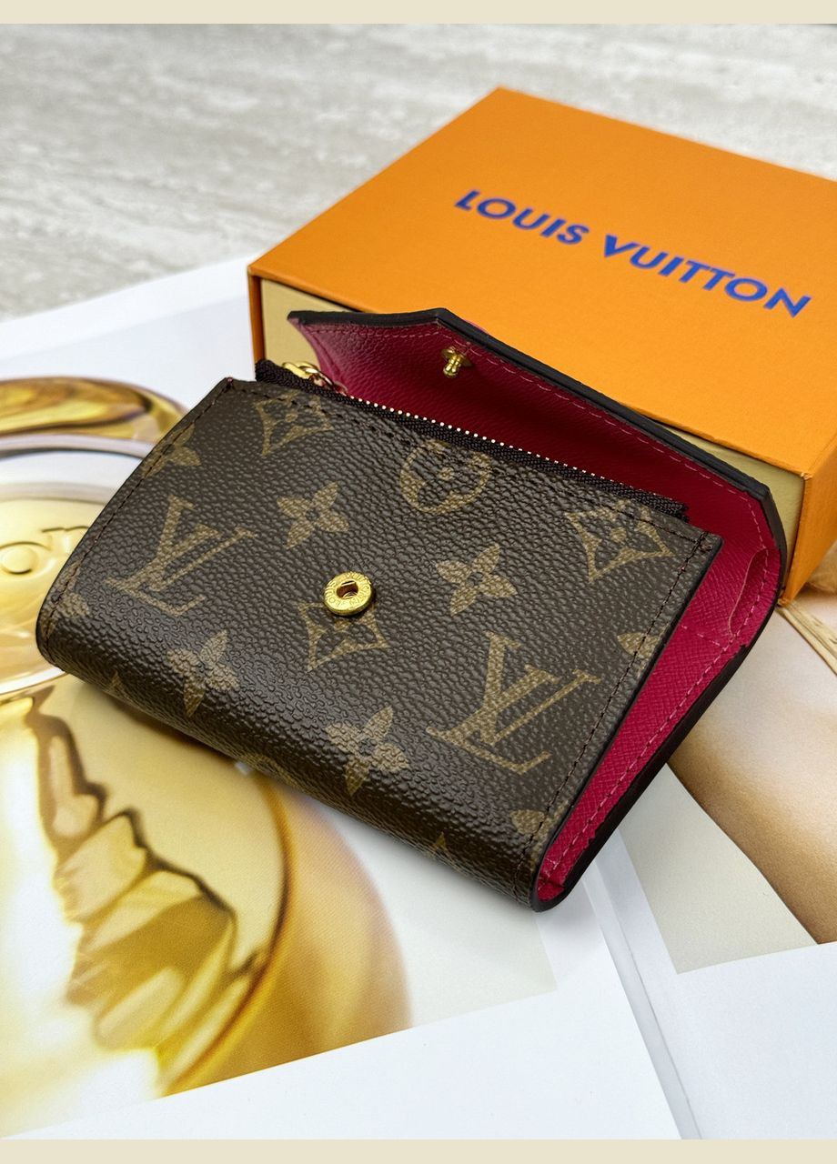 Жіночий гаманець коричневий + фуксій конверт міні No Brand (322464804)