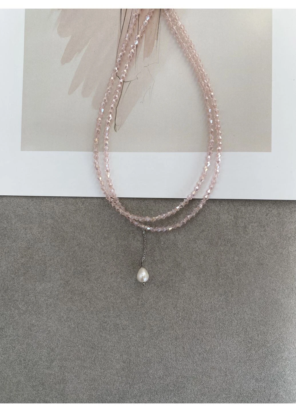 2-in-1 PINK CRYSTAL CHOKER No Brand Чокер (401484444)