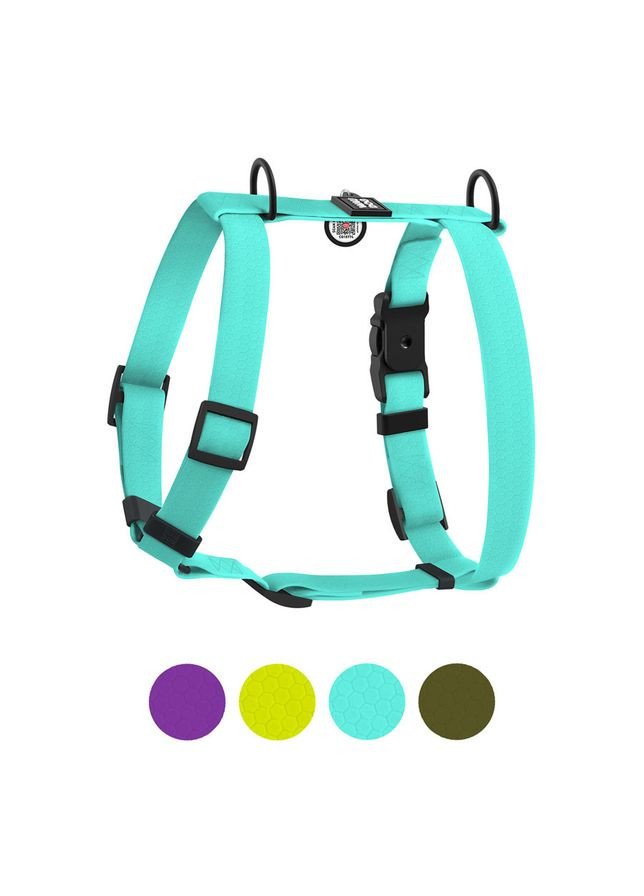 Шлей для собак водостойкий анатомический Н-образный WAUDOG Magnet с QR-паспортом, магнитная пряжка-фастекс,, Ш 25 мм, А 50-85 см, В No Brand (363200688)