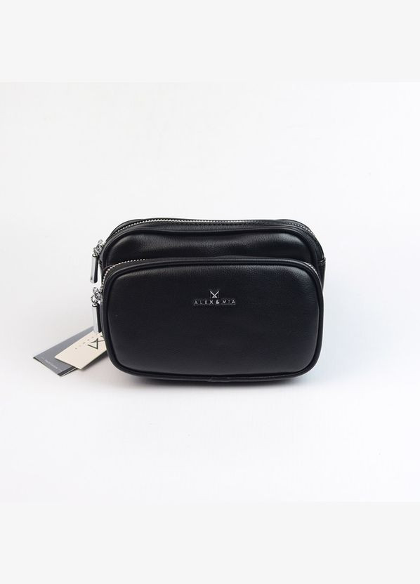 Чорна жіноча маленька нагрудна поясна сумочка бананка через плече Alex&Mia (338182400)