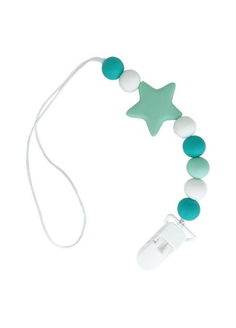 Ланцюжок для пустушки "Зірка" Mega Zayka MGZ-0512(Turquoise) силіконовий Megazayka (300387440)