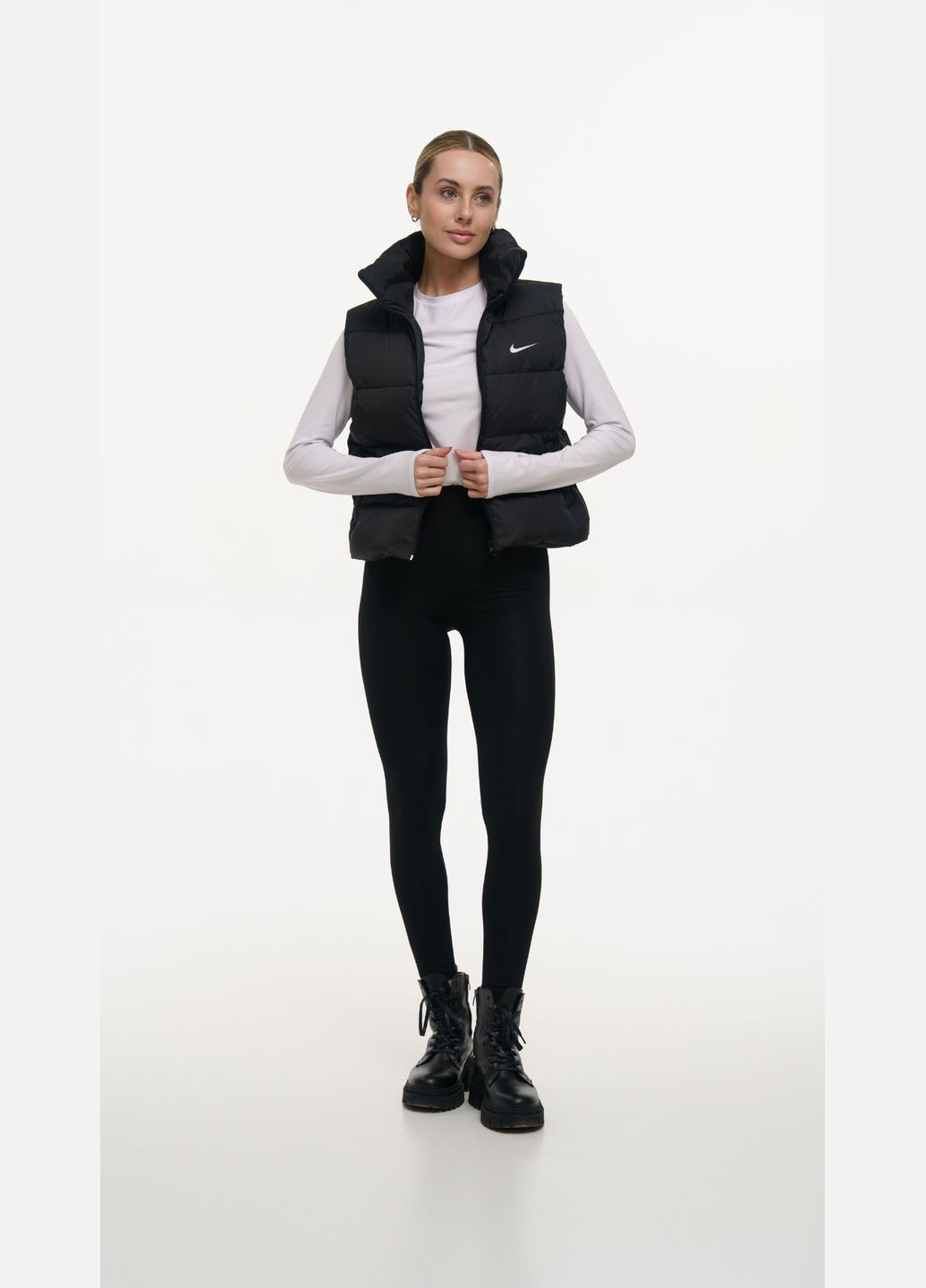 Стильна вкорочена жилетка з лого😍 Luna (323143448)