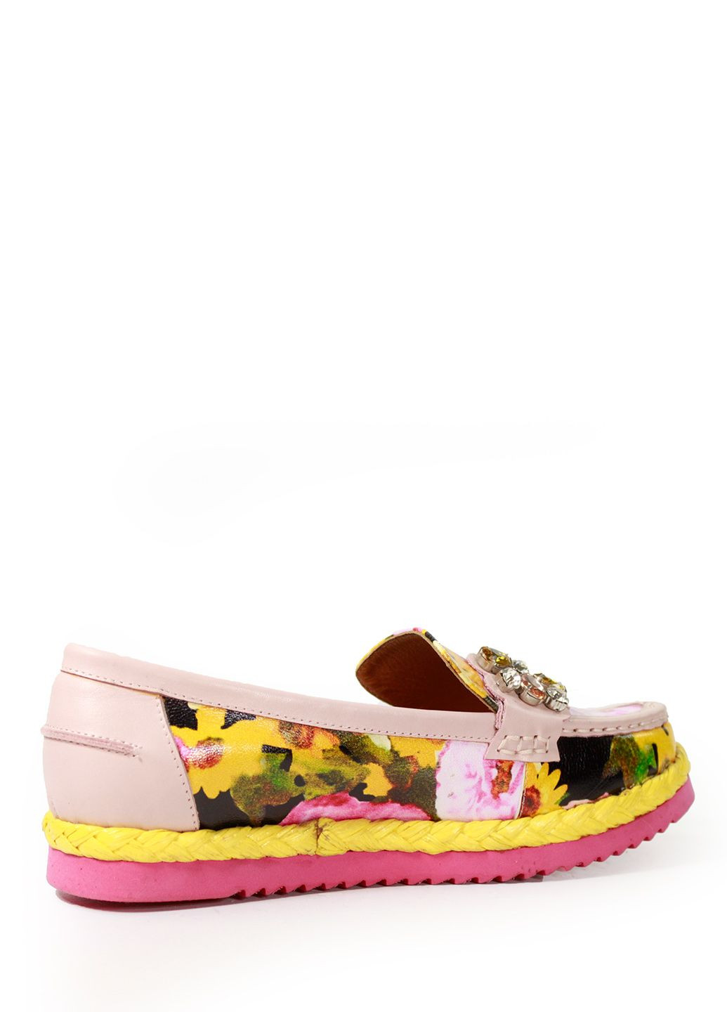 Розовые женские мокасини It-Girl со стразами