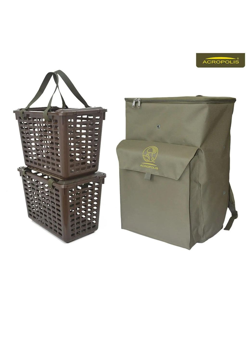 Рюкзак грибника з 2-ма кошиками для грибів РНГ-3 Acropolis (329740940)