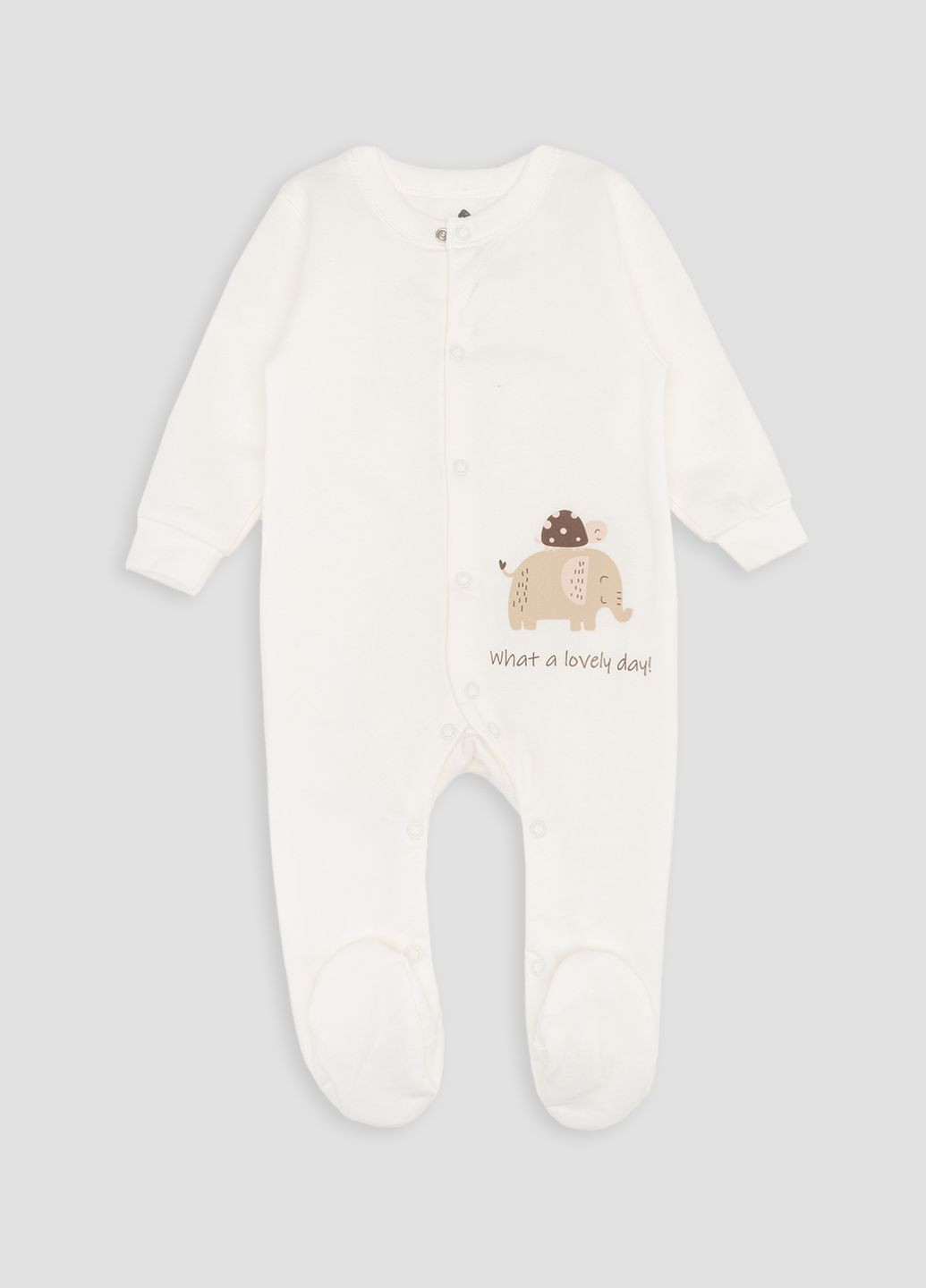 Комбинезон ясли для новорожденных цвет молочный ЦБ-00258529 Minikin (306831591)