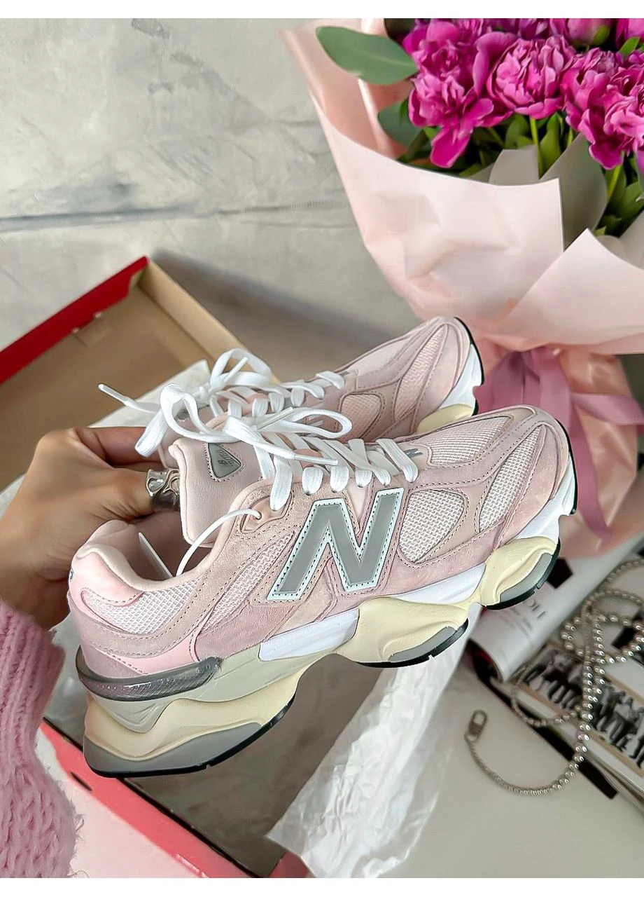 Кросівки жіночі New Balance 9060 Pink Beige | Нью Беланс 9060 рожеві демісезони (380008313)