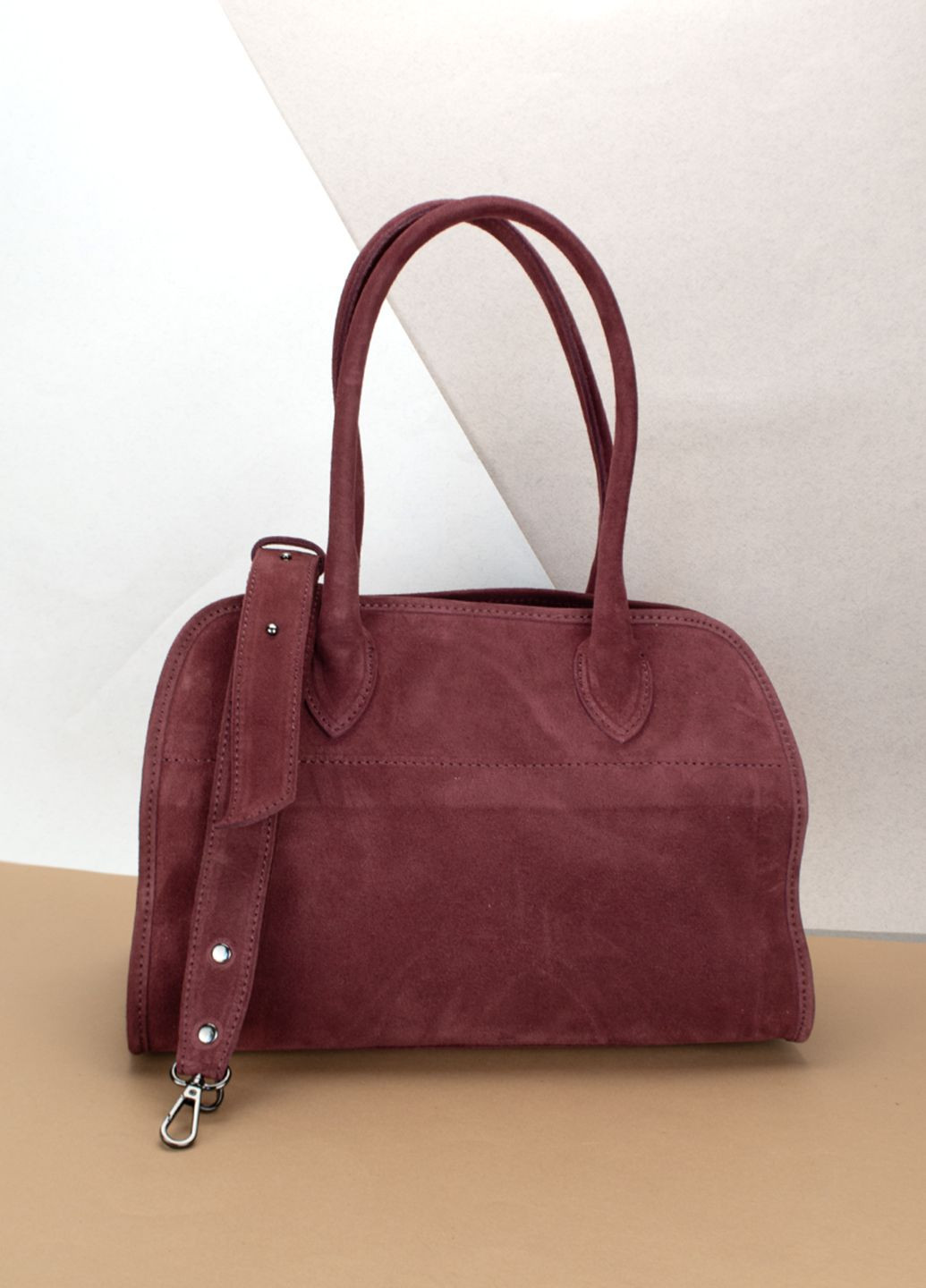 Сумка жіноча замшева 03802 з 2 ручками винна Virginia Conti (307381501)