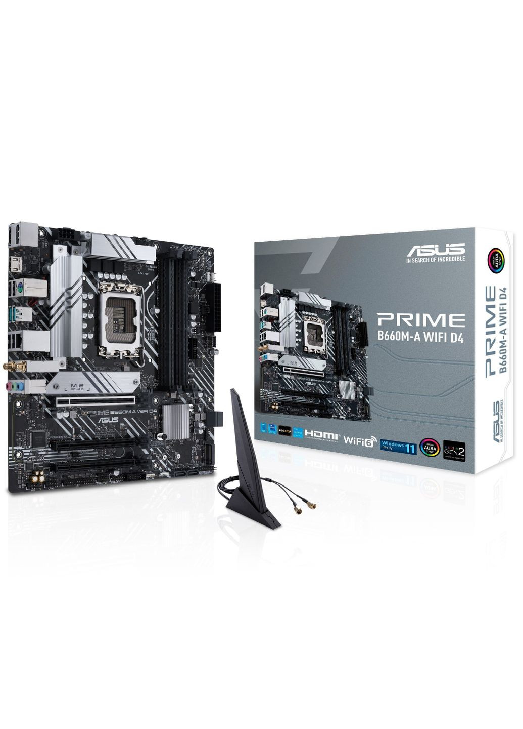 Материнcька плата PRIME B660M-A WIFI D4 s1700 B660 4xDDR4 M.2 HDMI DP Wi-Fi BT mATX Asus (314748257)