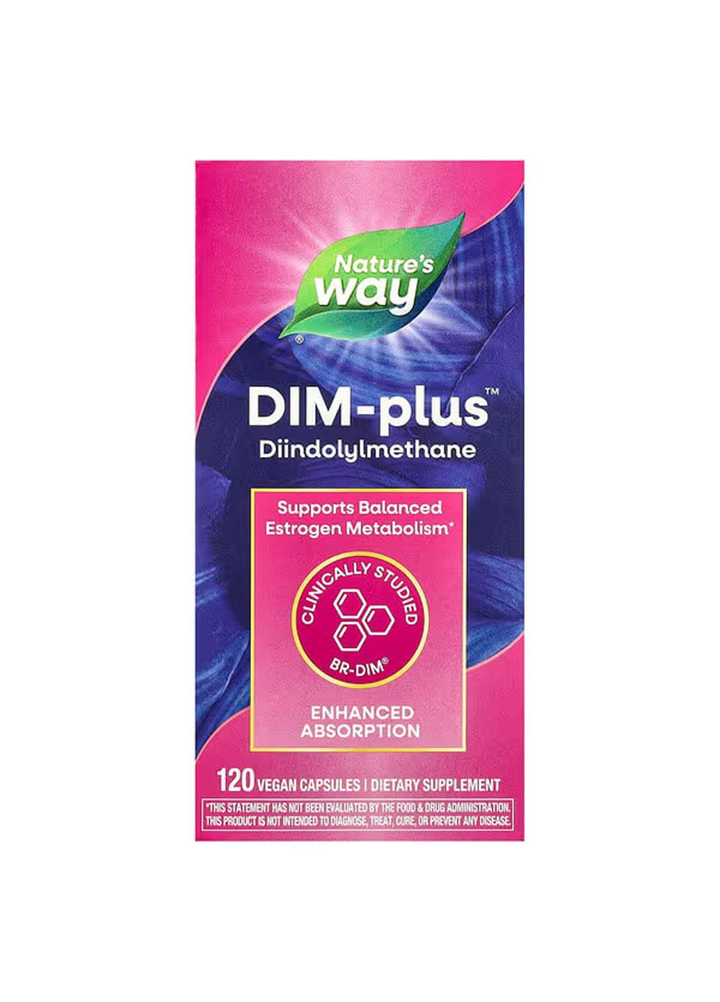 Метаболизм эстрогенов, DIM-plus, Estrogen Metabolism,, 120 капсул Nature's Way (351384825)