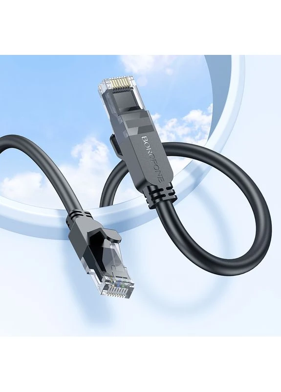 Сетевой RJ45 кабель для интернета | патч-корд BUS01, Ethernet кабель, Cat6, 1Gbps, 3м Borofone (376267648)