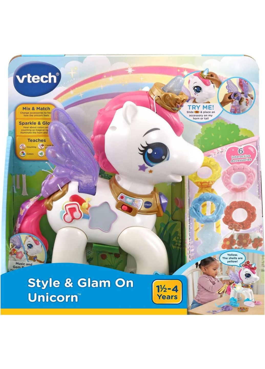 Интерактивная игрушка Style and Glam On Unicorn Волшебный Единорог VTech (290907842)