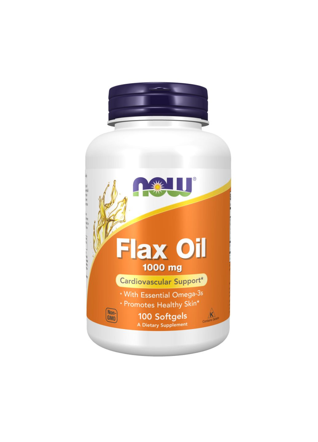 Льняное масло капсулы 1000мг 100 капсул поддержка сердца без ГМО Now Foods (367957805)