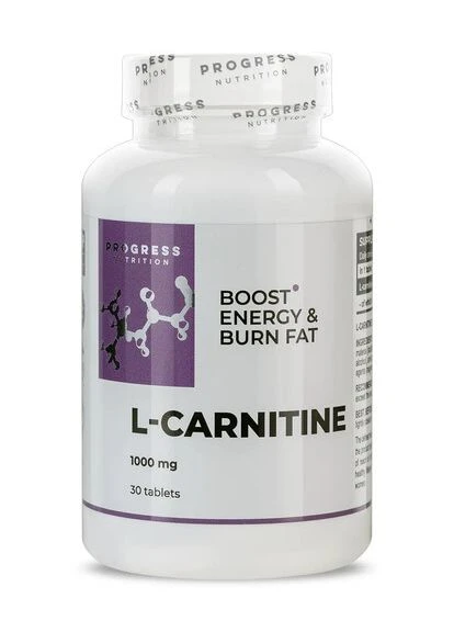 Progress L-Carnitine 1000 mg 30 таблеток Progress Nutrition (387021461)