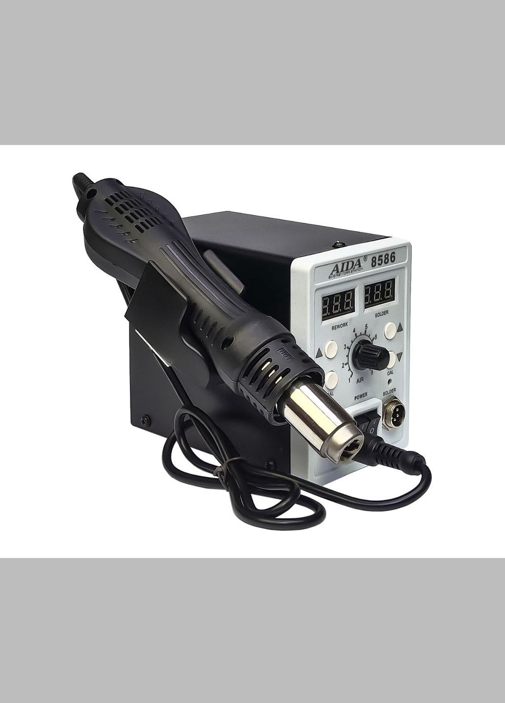 Паяльная станция 8586, фен, паяльник с нагревательным элементом Hakko, цифровая индикация AIDA (317204201)