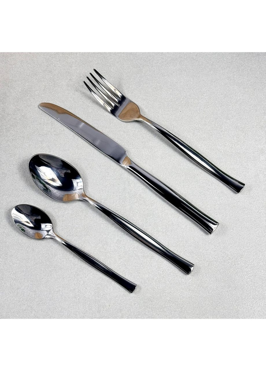 Набор столовых приборов нержавеющая сталь 24 предмета Silver 4876 Rimini No Brand (371683404)