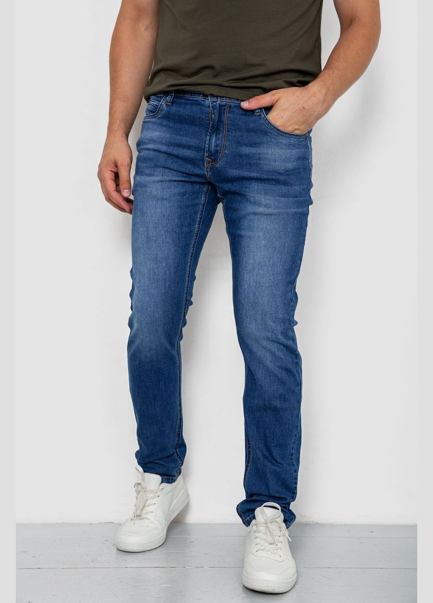 Голубые демисезонные прямые джинсы мужские синие с потертостями размер 33 (sku_244ra2-026) Ager